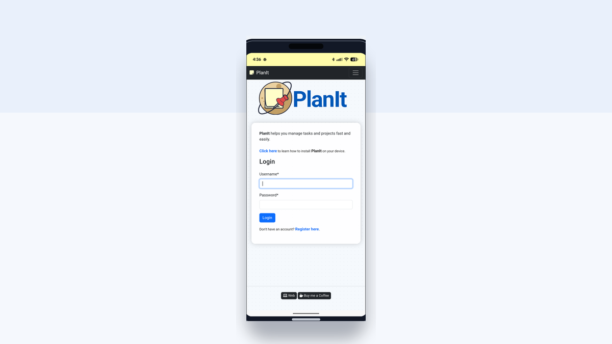 PlanIt app showcase