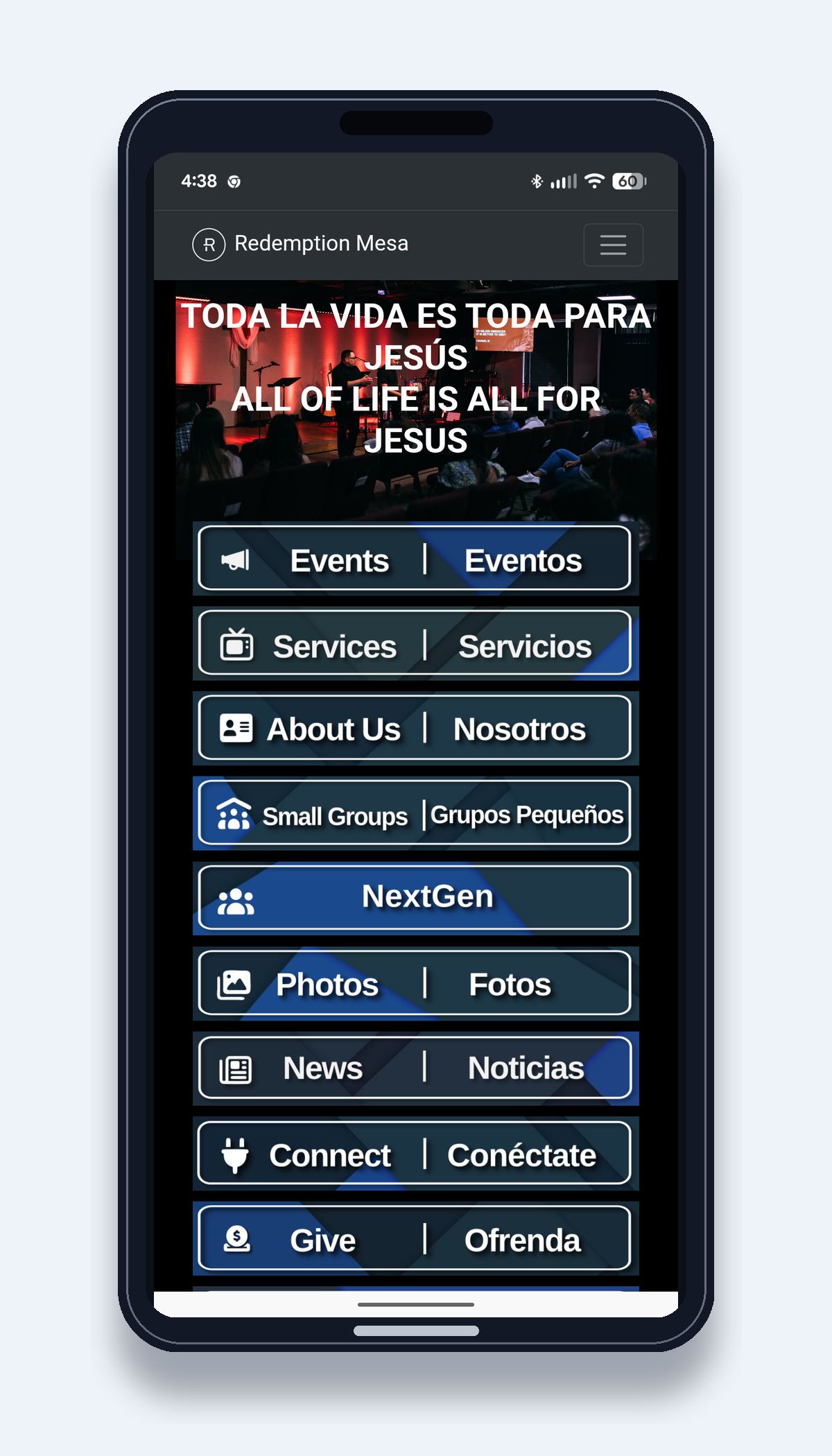 Redemption mobile app mockup 1